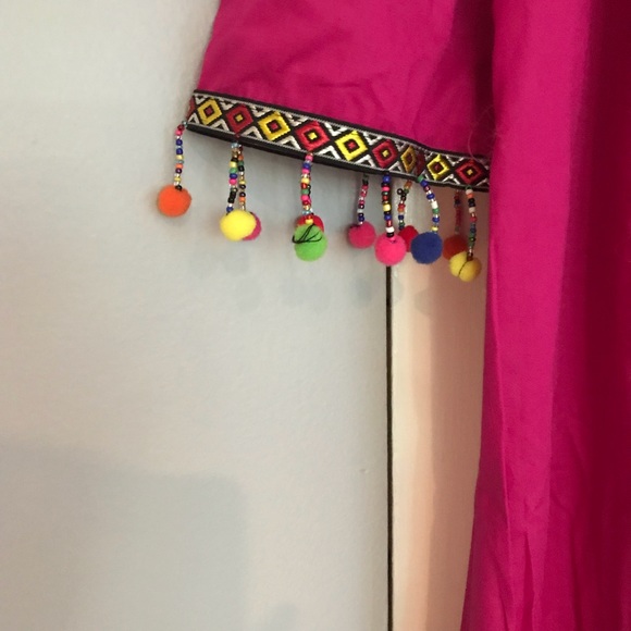 NWT ASOS cold shoulder Pom Pom tassel shift dress - Picture 3 of 3